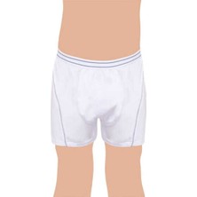 0133 Tutku Çocuk Elastan Boxer 6lı Paket Beyaz