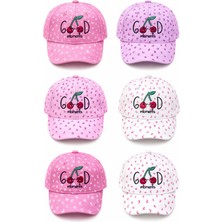 P-Y26050-02 Kitti 0-18 Kiraz Baskılı Kız Şapka 6lı