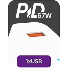 Data Store 67W Turbo Saniye Göstergeli Type-C Şarj Seti