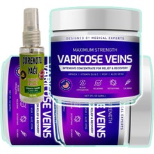 Varicose Ve.ns Purple 3 Adet Bacak Bakım Kremi 100 ml + Çörek Otu Yağı Yağı 30 ml
