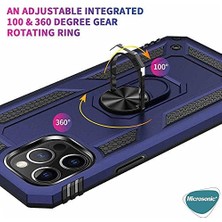 Data Store Kılıf 15 Pro Için Military Ring Holder Siyah [ 15 Pro ile Uyumlu Kılıf - Siyah]