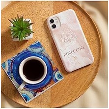 Data Store Nazar, Şahmeran, Nar Taş Bardak Altlığı Seti - 4 Parça - Dekoratif, Rustik Mutfak Aksesuarı, 10X10 Cm, Kaydırmaz Tabanlı, Şık ve Dayanıklı SC371