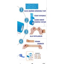 Ortholand 7.5cmx4.5m Coban Kendınden Yapışkanlı Bandaj  (5 Adet) Karışık Renk