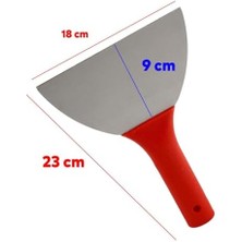 Data Store Plastik Saplı Metal Spatula Sıva Duvar Macun Boya Kazıma Ispatulası 18 cm Takılabilir Sap