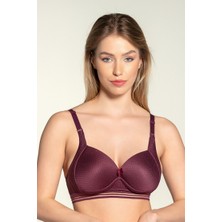 2190 Liza Misinalı Telsiz Desteksiz Sütyen 6lı Paket Bordo