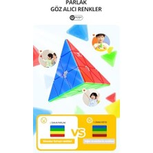 Data Store Go Pyraminx Küp Hız Piramit Çıkartmasız Zeka Küp Türkiye Resmi Satıcısı (Gan Üretimidir)