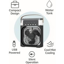 Data Store Soğuk Buharlı Masaüstü Sulu Vantilatör Mini Hava Soğutucu Fan Su Hazneli Taşınabilir Kişisel Klima Sessiz USB Ofis Ev Oda Kullanımına Uygun