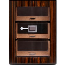 Cohiba 2026 Model Üç Çekmeceli Humidor - Ahşap Kahve