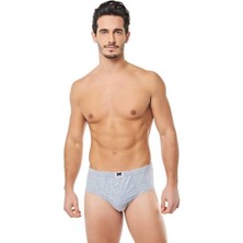 0109 Tutku Erkek Penye Slip 12LI Paket Gri