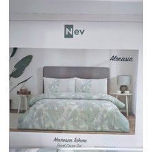 Özdilek Nev Serisi -Alocasia Yeşil- Çift Kişilik  Nevresim Takımı