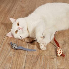 Ett Peluş Fare Kedi Oyuncağı 3 Adet