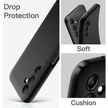 Data Store A54 Uyumlu Içi Kadife Lansman Silicone Kılıf Şok Emici Full Kasa Koruma Sağlayan Kılıf (Siyah)