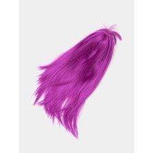 Ett Fuşya Renk Düz Kesim Uzun Parti Peruğu Takma Saç