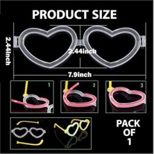 Ett Glow Kalpli Fosforlu Gözlük 6’lı Renkli Set – Neon Parti