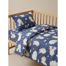 Sofline Pamuklu Bebek Nevresim Takımı, Pamuk Yumuşak Kumaş Beşik Nevresim Seti (100 x150cm)