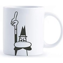 Data Store - Kupa - Mug - 250ML - Ikonik Bıyıklı Adam Desenli - Porselen