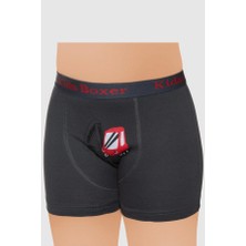 Sedef Yıldızı 1089 Sedef Çocuk Elastan Boxer 12LI Paket Füme