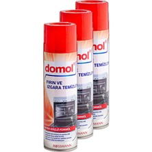 Domol Fırın & Izgara Temizleyici Köpük 500 ml x 3 Beyaz Renkli Zorlu Lekelere Karşı Etkili