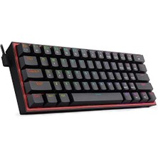 Data Store Redragon K617-RGB 16,8 Milyon Rgb Aydınlatma, Red Switch Fizz%60 Q Türkçe Kablolu Mekanik Oyuncu Klavyesi Siyah