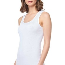 Seher Yıldızı 0062 Seher Kadın Ribana Geniş Askılı 6lı Paket Beyaz