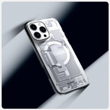 Data Store 16 Pro ile Uyumlu Ince Magsafe Kılıf Ultra Hybrid Sararma Karşıtı DURACLEAR™ Hava Kanalı TEKNOLOJISI™ Askeri Sınıf Koruma Magfit Zero One Tasarım Kapak - ACS08136