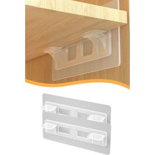 Mikasso 8 Adet Yapışkanlı Raf Destek Aparatı Dolap Raf Tutucu Sabitleyici Klips Askı 8 Adet Turuncu