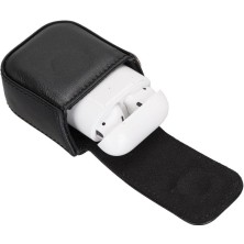 BloominBag Aurel Onyx Black Charm Hakiki Deri Airpods Kılıfı – Airpods 1 & 2 Uyumlu