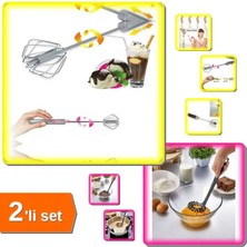 Mikasso Pratik Spiral Çırpıcı + Bas Çek Mikser - 2li Set XYZ456 Plastik