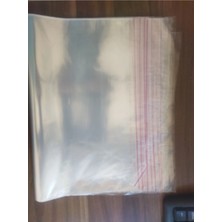 Mikasso 100 Adet 30X45 cm Bantlı Yapışkanlı Şeffaf Opp Jelatin Poşet Torba, Şeffaf Poşet ( 30X40+5 ) Şefaf 3