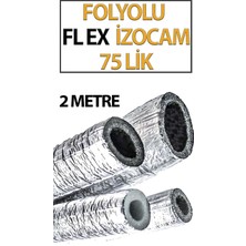 Trend Hause Folyolu Izocam Flexi 75'lik Boru Yalıtımı Için (Paket Içeriği 1 Adet-2 Metrelik Folyolu Flexidir.)