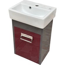 Akademik Mimarlık Turkuaz Turkuaz Banyo ve Tuvalet Mini Lavabo 28*37.5 cm (Banyo Dolabı Dahil)