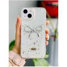 Data Store 13-14 - 15 ile Uyumlu Şeffaf Simli Epoksili Telefon Kılıfı