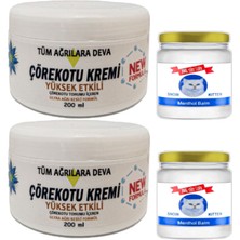Çörekotu Çörek Otu Kremi White Box 2 Adet 200 ml + 2 Adet Snow Kitten 50 ml Menthol Balm / Seti