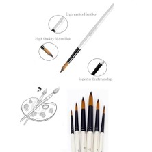 Data Store 6'lı Liner Resim Sanat Fırça Seti Akrilik Guaj Yağlı