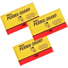 Data Store Perma-Sharp Çift Taraflı Tıraş Bıçağı, Paslanmaz Çelik, 3 Kutu x 5 Adet, Toplam 15 Jilet, Islak Tıraş Için