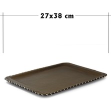 Grand Cam Premium Deri Dokulu Sunum Tepsisi | 27X38 cm