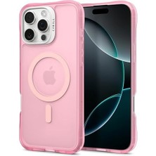 Data Store Ciel By 16 Pro Max ile Uyumlu Magsafe Kılıf Ultrasheer Mag Sararma Karşıtı Hava Kanalı TEKNOLOJISI™ Askeri Sınıf Koruma Pink Mat Kapak - ACS08247