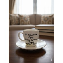 Palto Tasarım Işine Geleni Yapana Erkek Kafasına Koyduğunu Yapana "kadın" Denir! Krem Türk Kahvesi Fincanı - Hediye Seramik Türk Kahvesi Fincanı