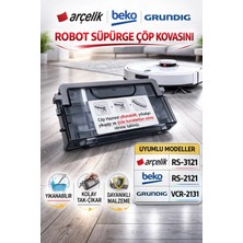 Arçelik Robot Süpürge Çöp HAZNESI-RS-3121-RS-2121 -VCR-2131-ÇÖP HAZNESİ-9178024546