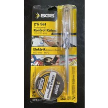 Mikasso Kontrol Kalemi Seti 2 Li 110-250 Volt 190 Mm/ Elektrik Izolasyon Bandı 600 Volt 80 C
