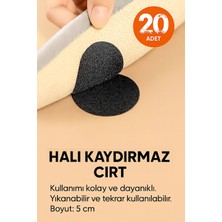 Mikasso 20 Adet Halı Kilim Kaydırmaz, Kaydırmaz Kendinden Yapışkanlı Cırt Bant, Halı Kaydırmaz Ped Beyaz