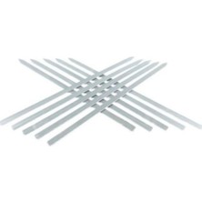 Mikasso Barbekü Mangal Adana Kebap Şiş Paslanmaz Galvanizli 10 Adet 55 cm Paslanmaz Çelik Çok Renkli