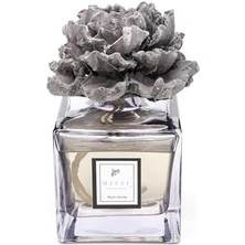 Data Store 500 ml Siyah Kare Transparan Şişe Gül Seramik Taşlı Vanilya Oda Kokusu