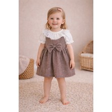 GMG Collection Baby Ayıcıklı Tokalı Elbise 2'li Takım