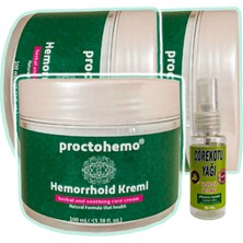 Proctohemo 3 Adet 100 ml Analbakım Kremi + Çörek Otu Yağı Yağı 30 ml