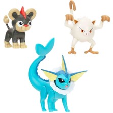 Jazwares Pokemon Battle 3’lü Figür Seti POK/95155-E - Litleo – Mankey – Vaporeon