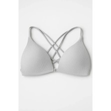 2400 Liza Sporcu Ipli Destekli Sütyen 6lı Gri