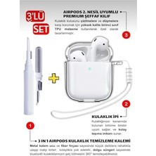 Data Store 1. Nesil ve 2. Nesil ile Uyumlu 3 In 1 Temizleme Aparatlı Set Kalın Koruyucu Silikon Kılıf - ŞEFFAF3IN1