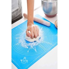 Mikasso Silikon Hamur Matı Ölçülü Isıya Dayanıklı Hamur Yoğurma Açma Matı Renkli Mutfak Pasta Fırın Altlığı