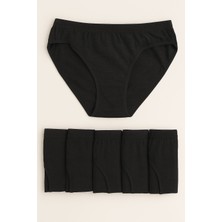 0615 Tutku Kadın Ribana Bikini Kom 12LI Paket Siyah
